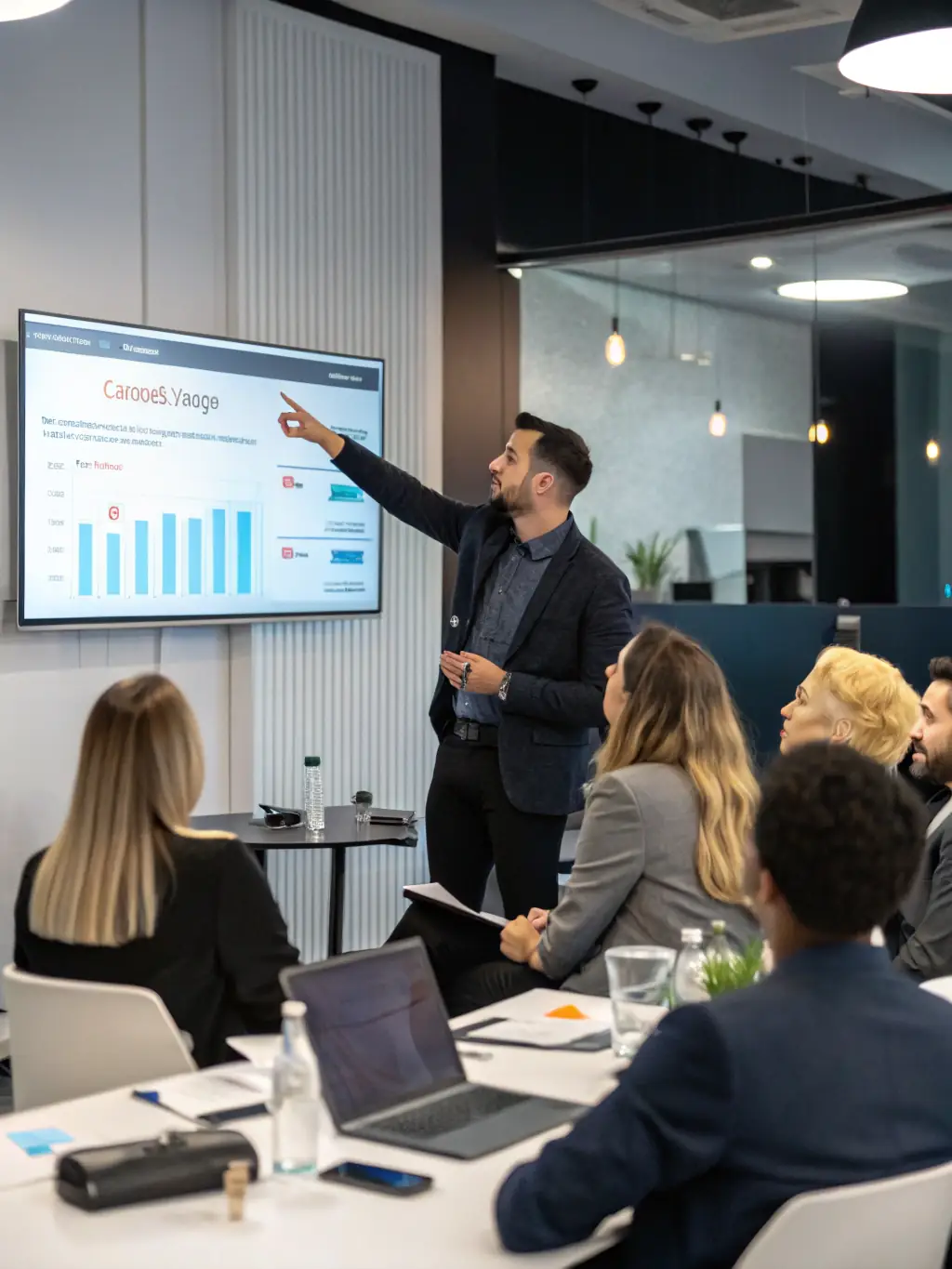 A customer success story being presented, illustrating The Crown Bridge's commitment to client satisfaction and results.