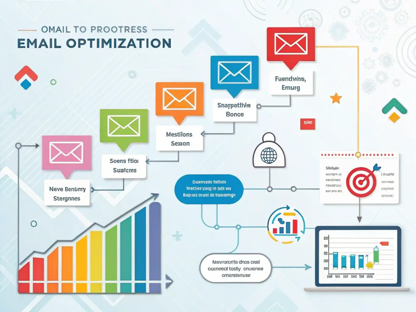 A visually appealing graphic illustrating the process of conversion optimization, highlighting key metrics and improvements.